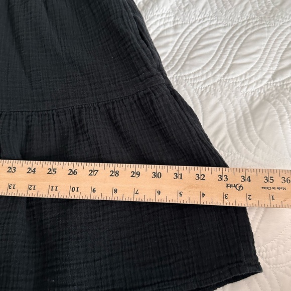 GAP Black V-Neck Tiered Cotton Tunic Sz. L - Picture 7 of 10